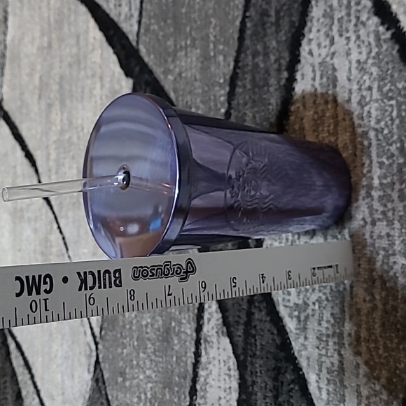 STARBUCKS 2016  SMOOTH IRIDESCENT PURPLE EMBOSSED SIREN STAINLESS STEEL TUMBLER - Picture 9 of 12